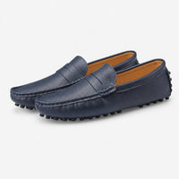 Navy Patent Boat Loafers