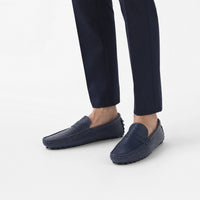 Navy Patent Boat Loafers